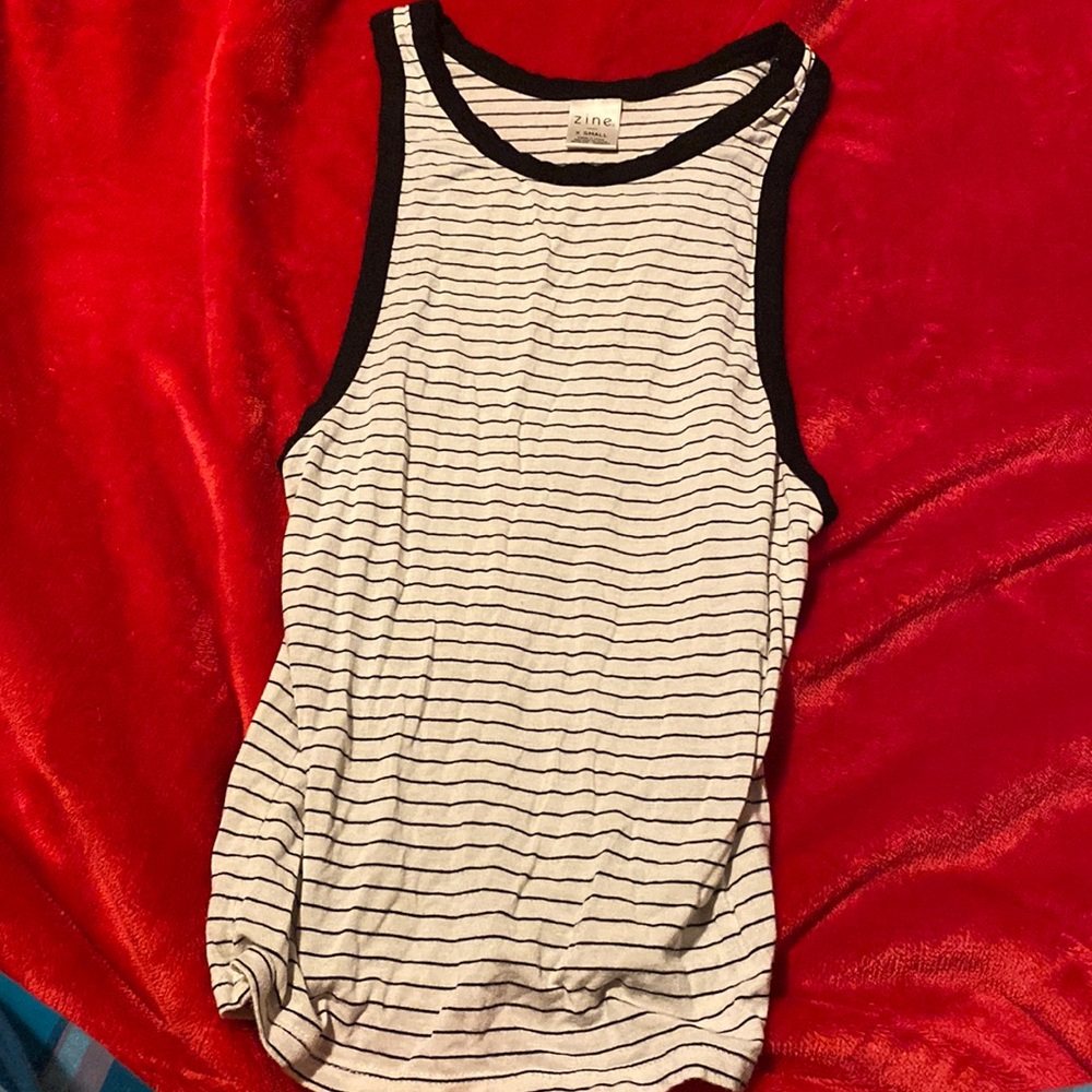 Black and white tank, extra small, stripped, Zine brand